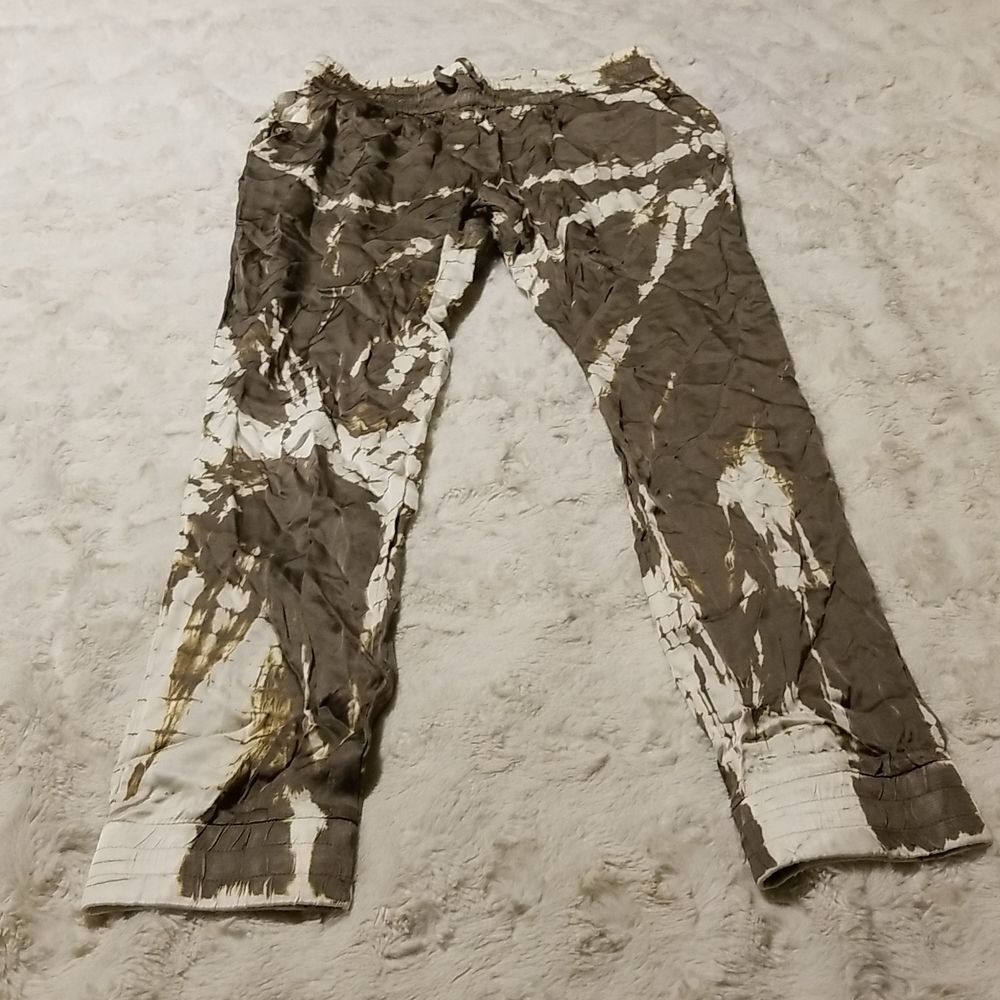 Young Fabulous & Broke Joggers Womens Size XS Green White Tie Dye